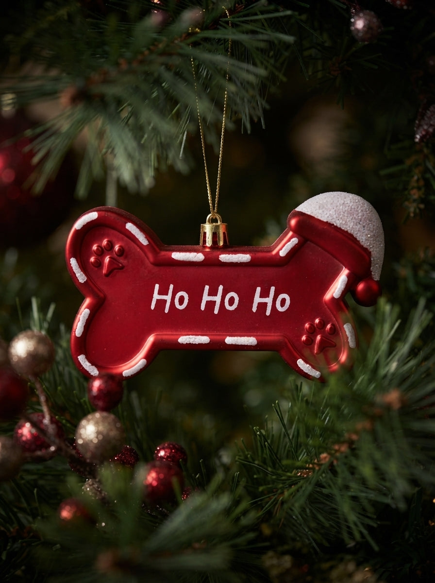 Ho Ho Ho Dog Bone Yılbaşı Ağacı Süsü