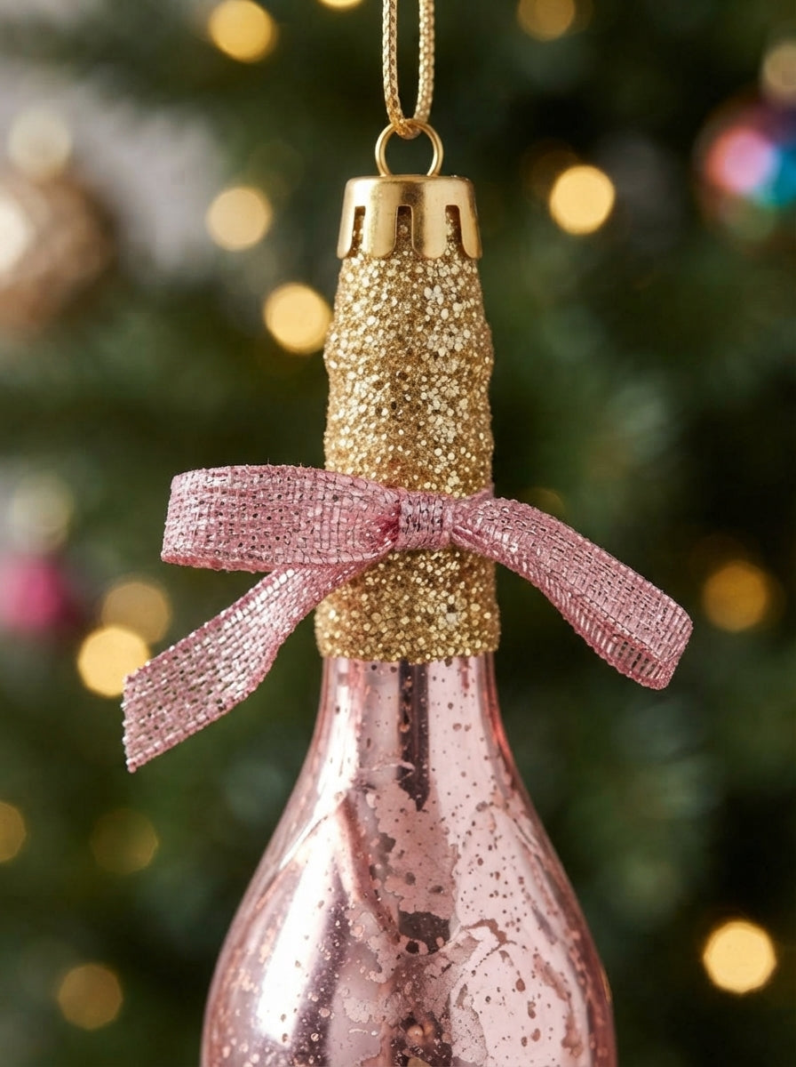 Christmas Bubbles Pink Champagne Yılbaşı Ağaç Süsü