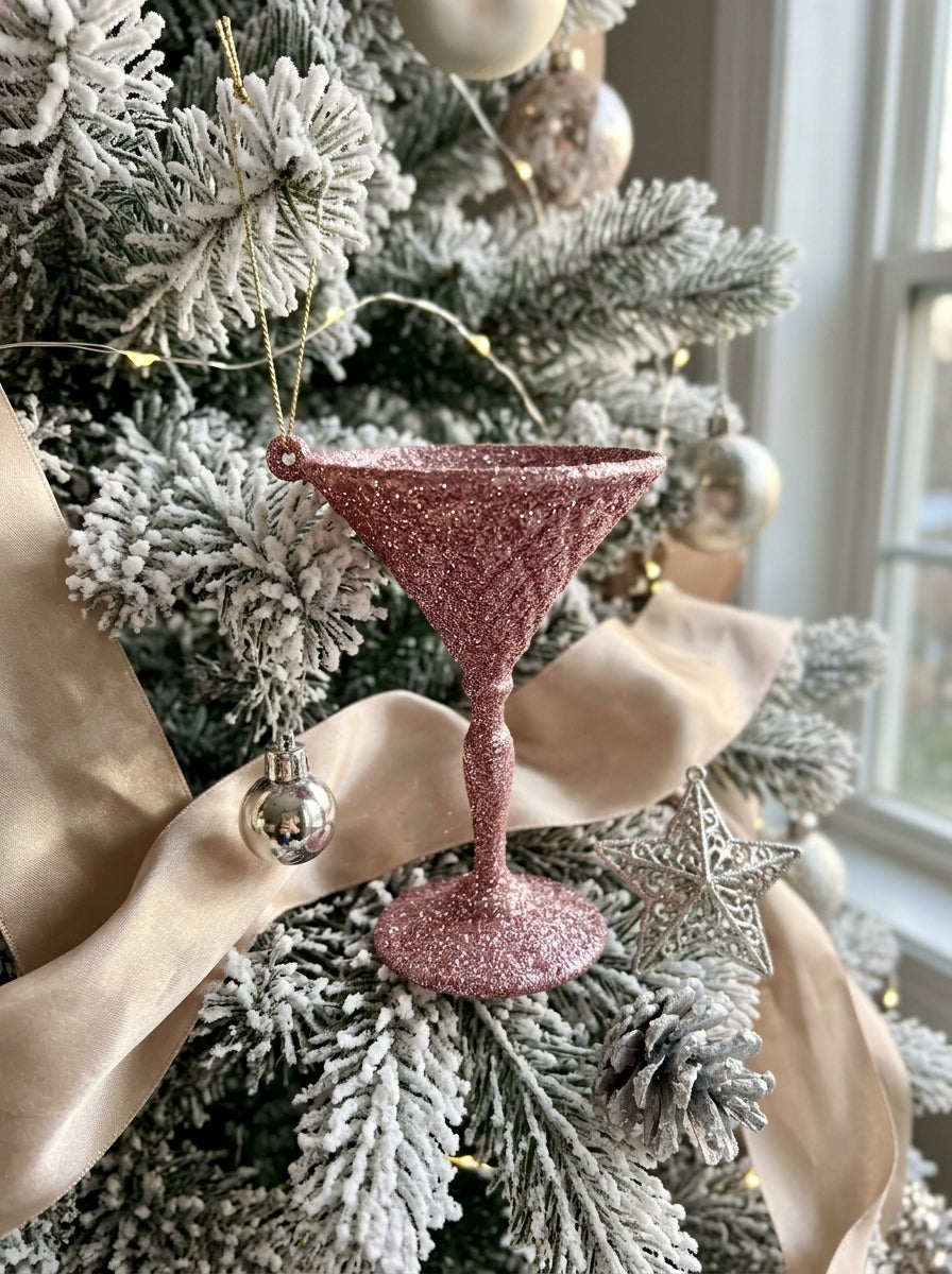 Cocktail Glam Yılbaşı Ağaç Süsü Pembe
