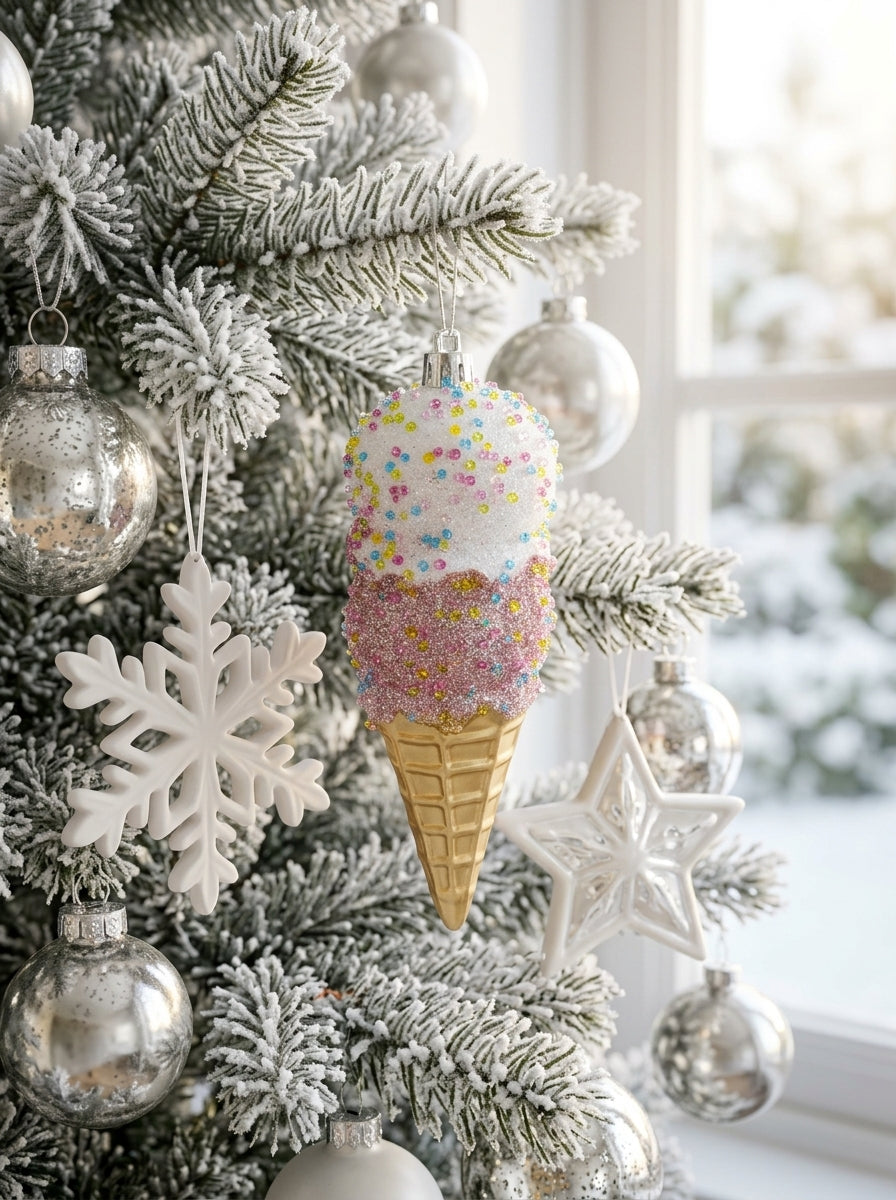 White Ice Cream Yılbaşı Ağaç Süsü