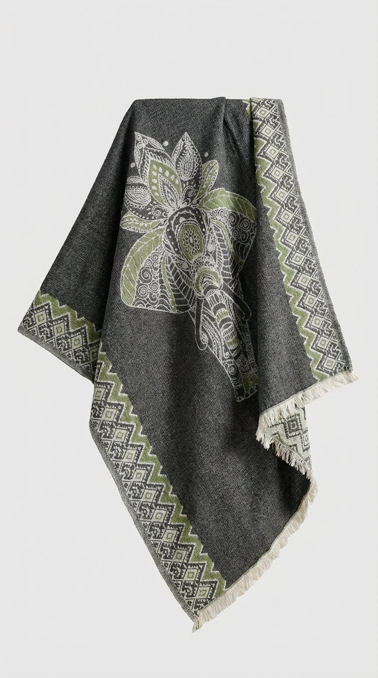 Green-Black Elephant Peştemal