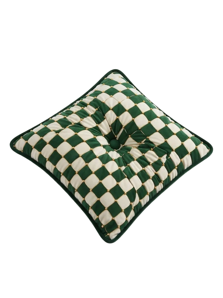 Damier Dekoratif Yastık – Verde