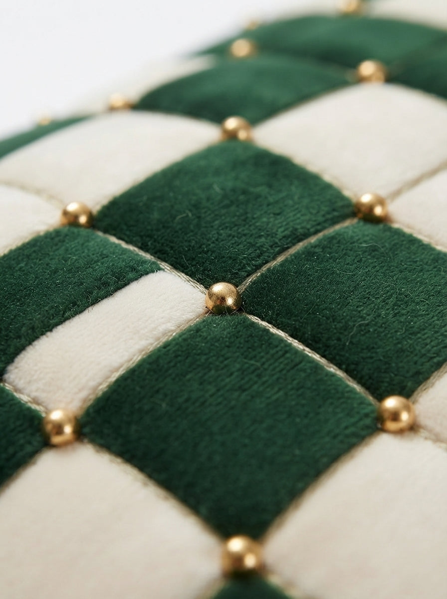 Damier Dekoratif Yastık – Verde