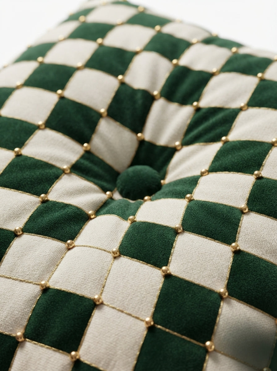 Damier Dekoratif Yastık – Verde