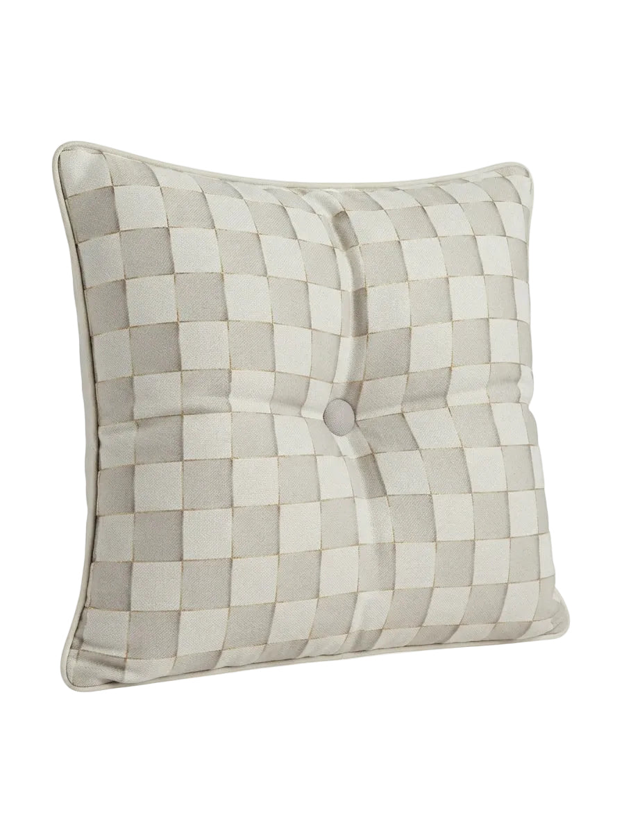 Damier Dekoratif Yastık-Gris Perle