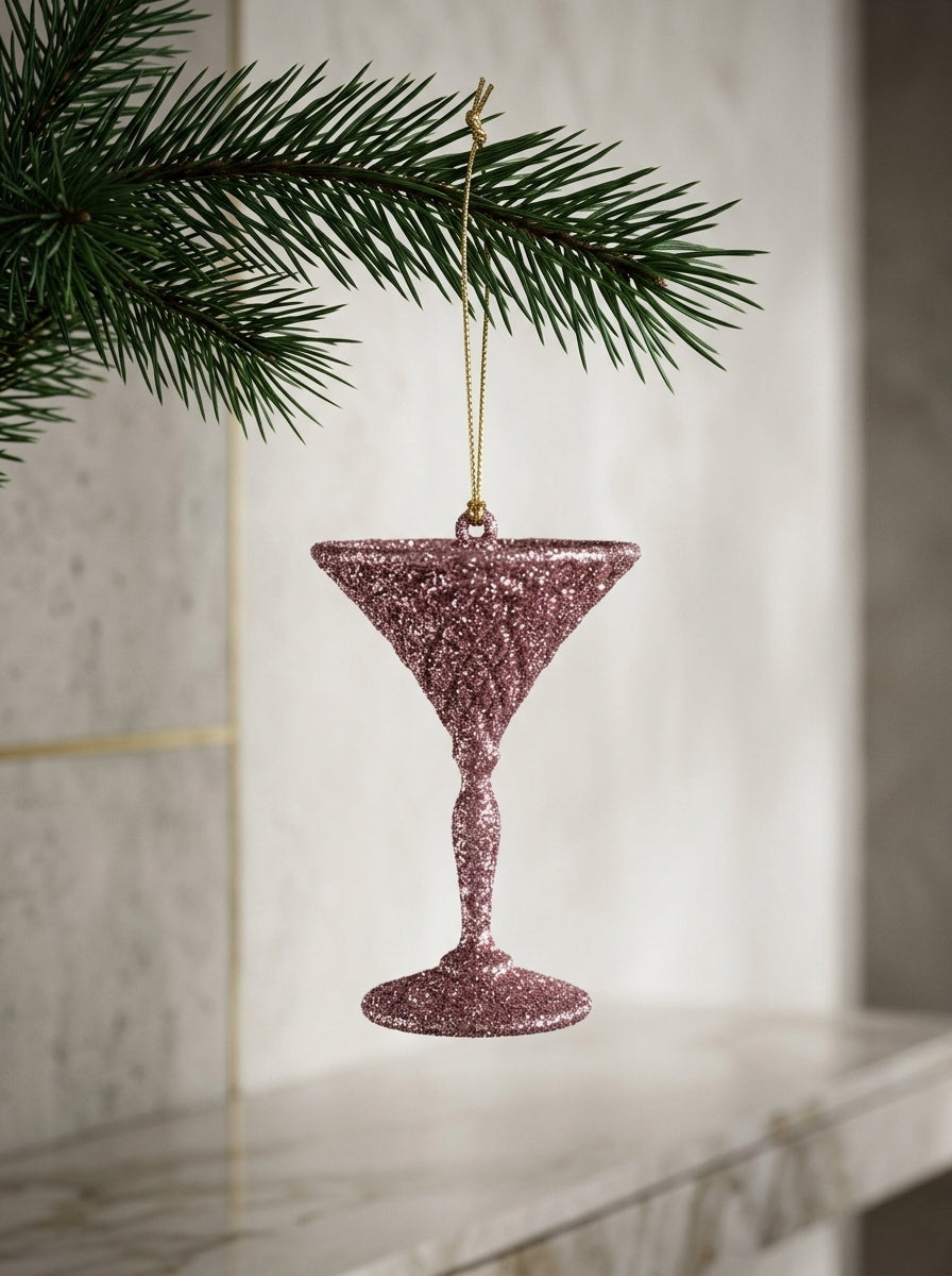 Cocktail Glam Yılbaşı Ağaç Süsü Pembe