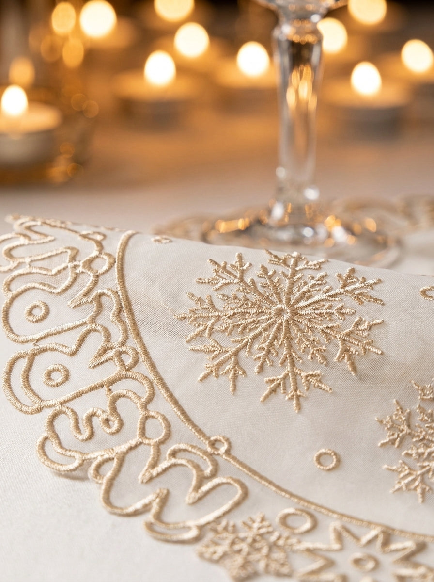 Merry Snowflakes Champagne Yılbaşı Supla
