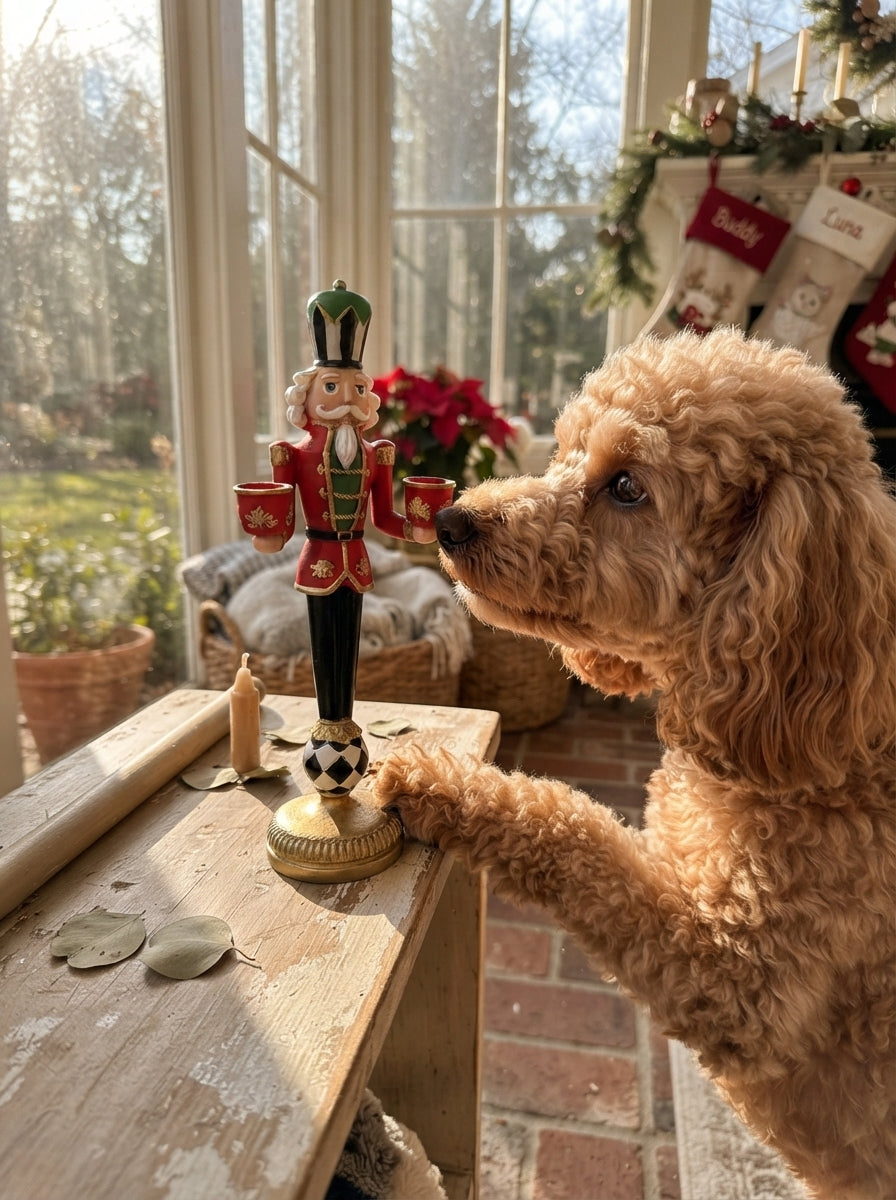 Christmas Nutcracker Fındıkkıran Figürlü Dekoratif Mumluk
