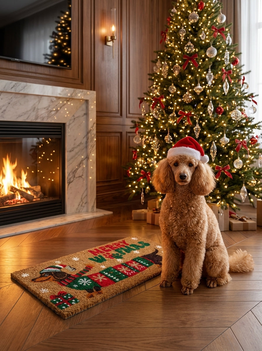 Merry Woofmas Christmas Kapı Paspası