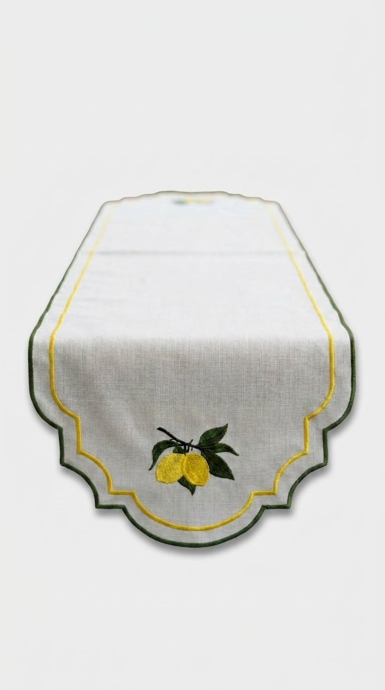 Limoncella Embroidered Runner