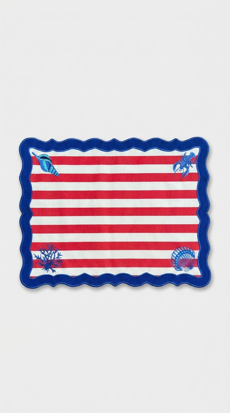 Riviera Azure Stripe Amerikan Servis