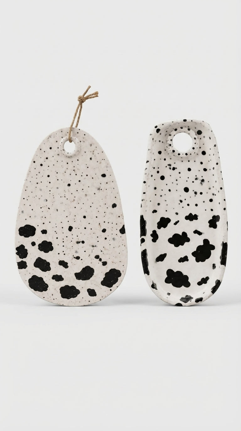 Benekli Seramik Tabak Seti (2'li)