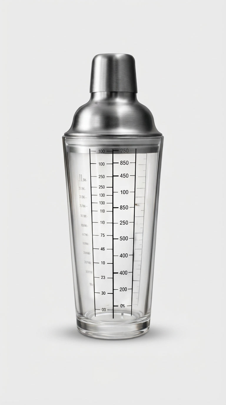 Ölçü Çizgili Cam Kokteyl Shaker