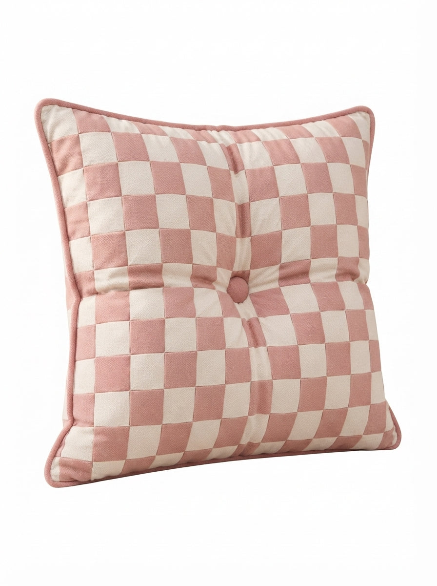 Damier Dekoratif Yastık- Rose