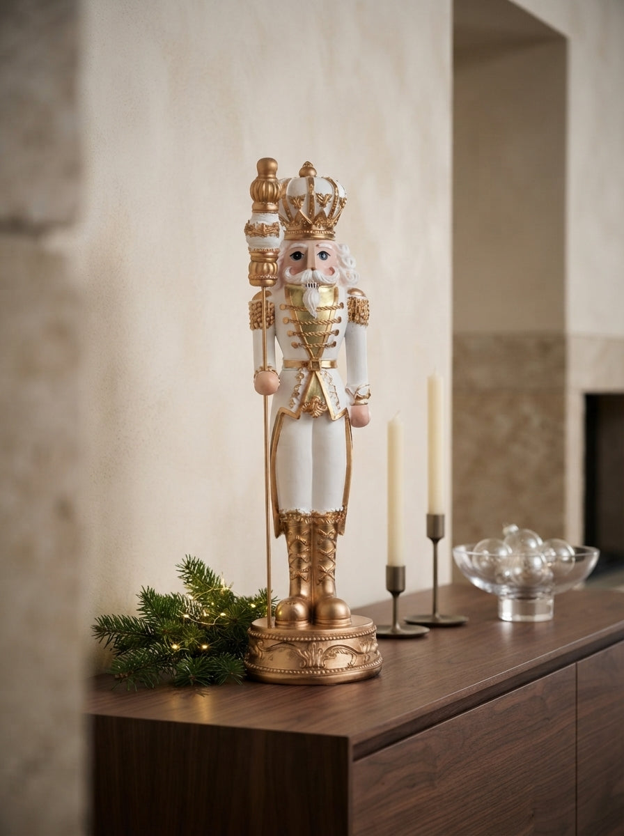 Royal King Beyaz Gold Fındıkkıran Dekoratif Figür