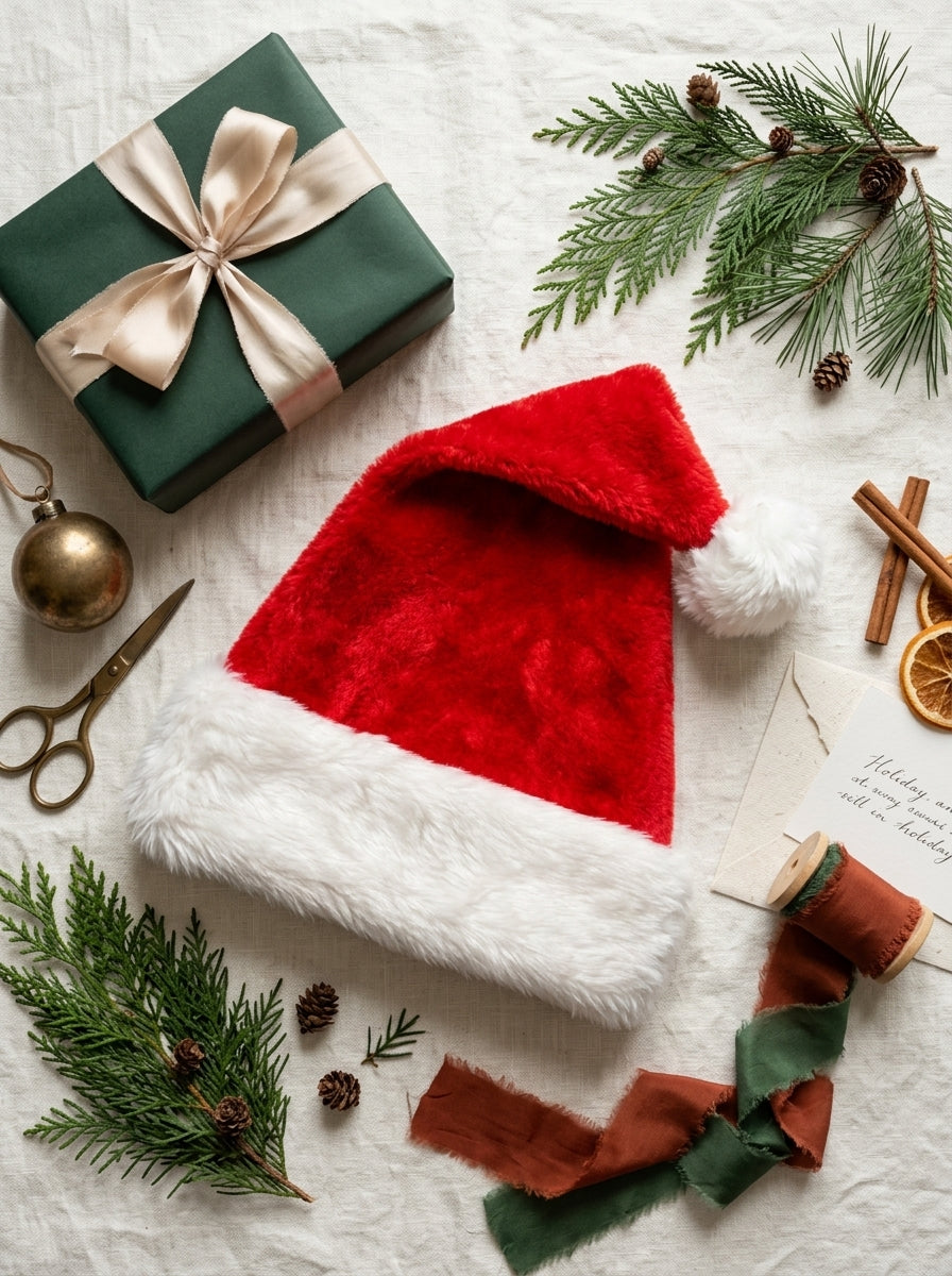 Klasik Noel Baba Yılbaşı Şapkası