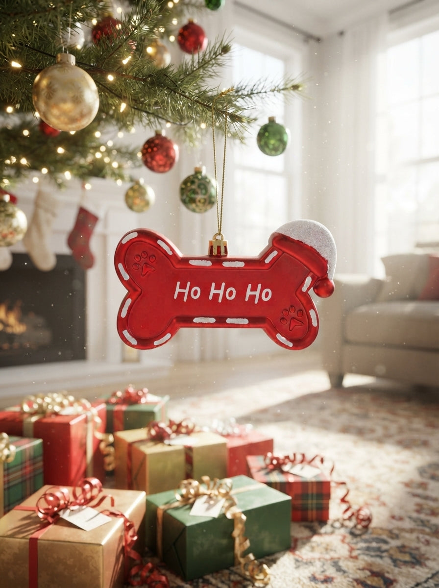 Ho Ho Ho Dog Bone Yılbaşı Ağacı Süsü