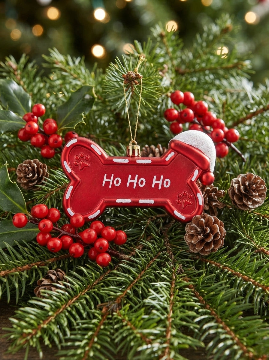 Ho Ho Ho Dog Bone Yılbaşı Ağacı Süsü