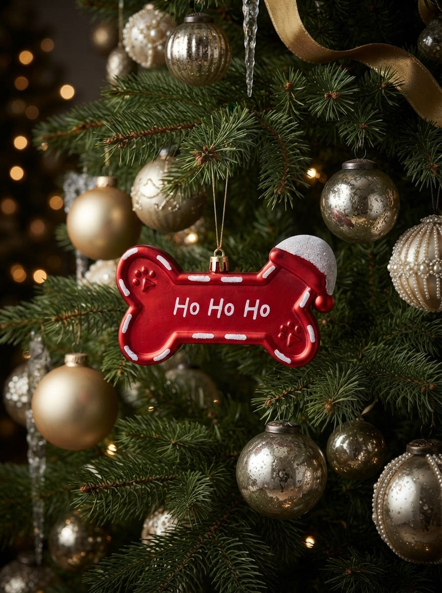 Ho Ho Ho Dog Bone Yılbaşı Ağacı Süsü