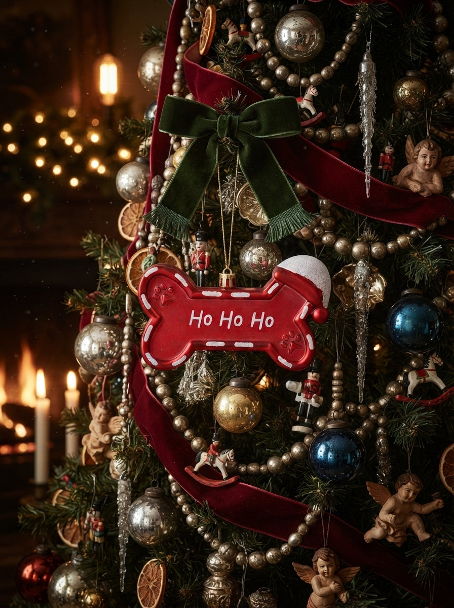Ho Ho Ho Dog Bone Yılbaşı Ağacı Süsü