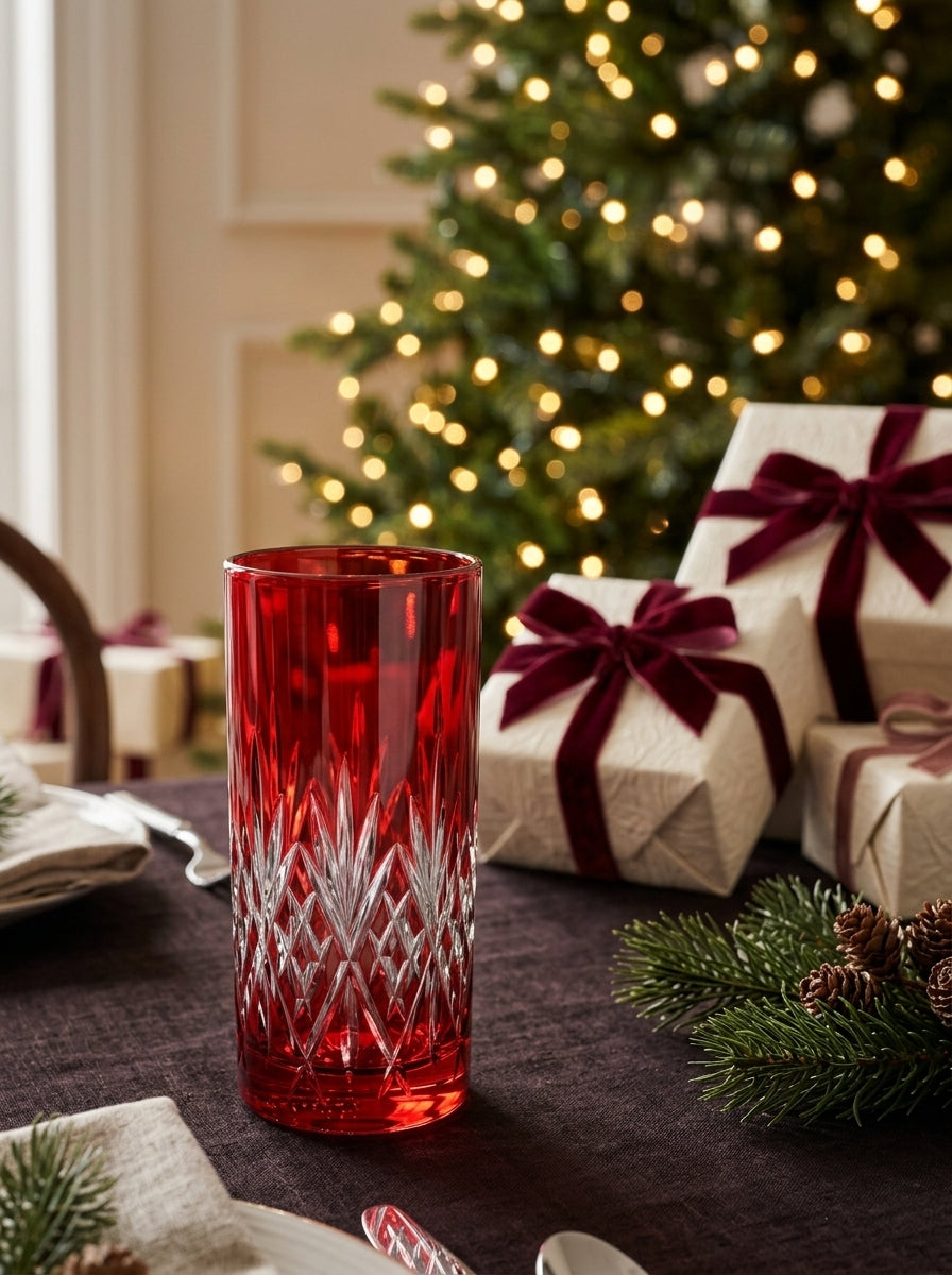 Astor Christmas Ruby Kristal Su Bardağı