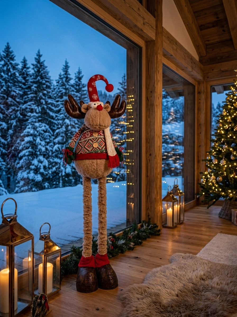 Rudolph Joy Teleskopik Bacaklı Dekoratif Yılbaşı Geyiği 120 CM