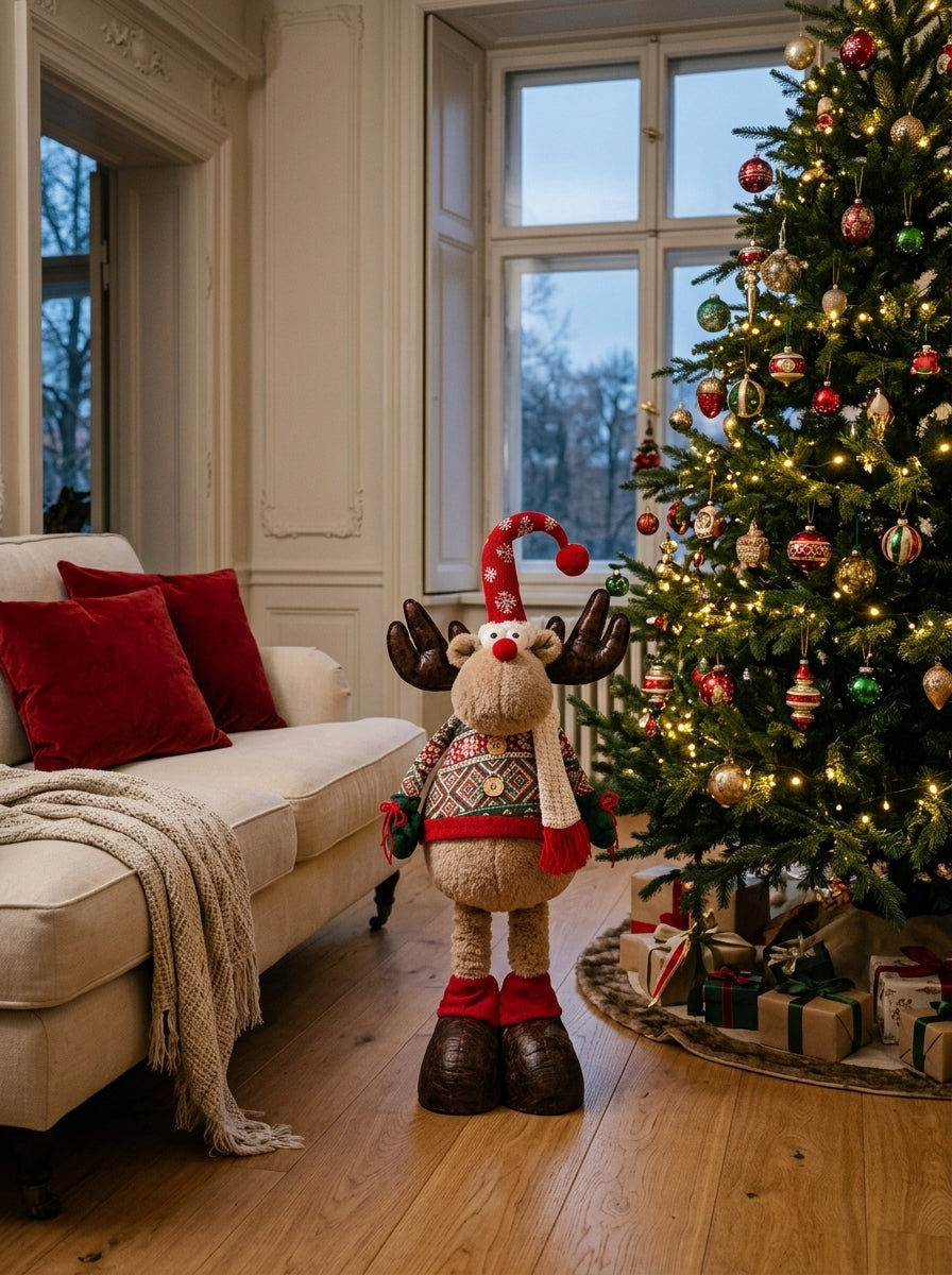 Rudolph Joy Teleskopik Bacaklı Dekoratif Yılbaşı Geyiği 120 CM