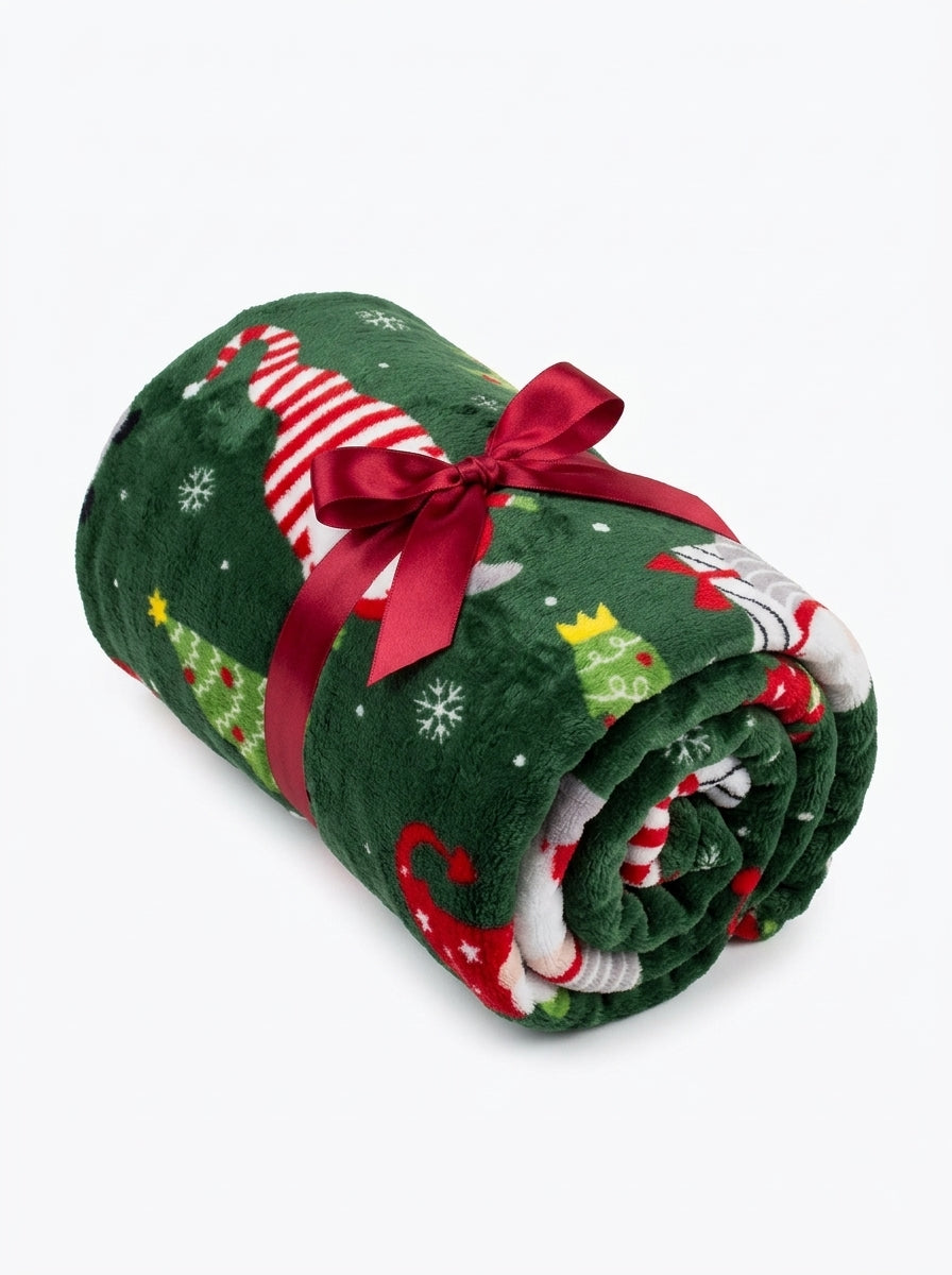 Christmas Gnome Veloute Battaniye 200 x 150 cm