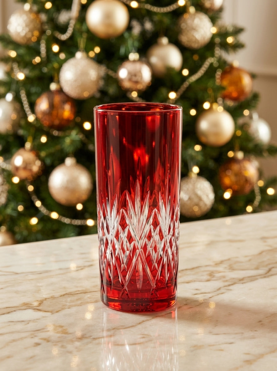Astor Christmas Ruby Kristal Su Bardağı