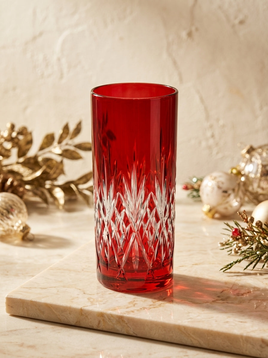 Astor Christmas Ruby Kristal Su Bardağı