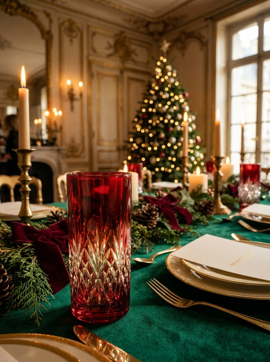 Astor Christmas Ruby Kristal Su Bardağı