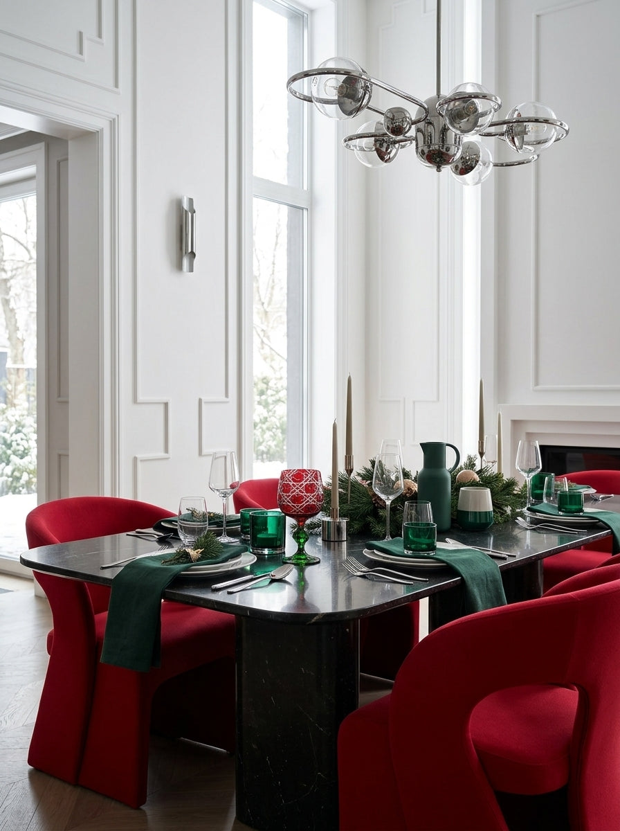 Ruby Emerald Diamond Kırmızı Yeşil Kristal Kadeh