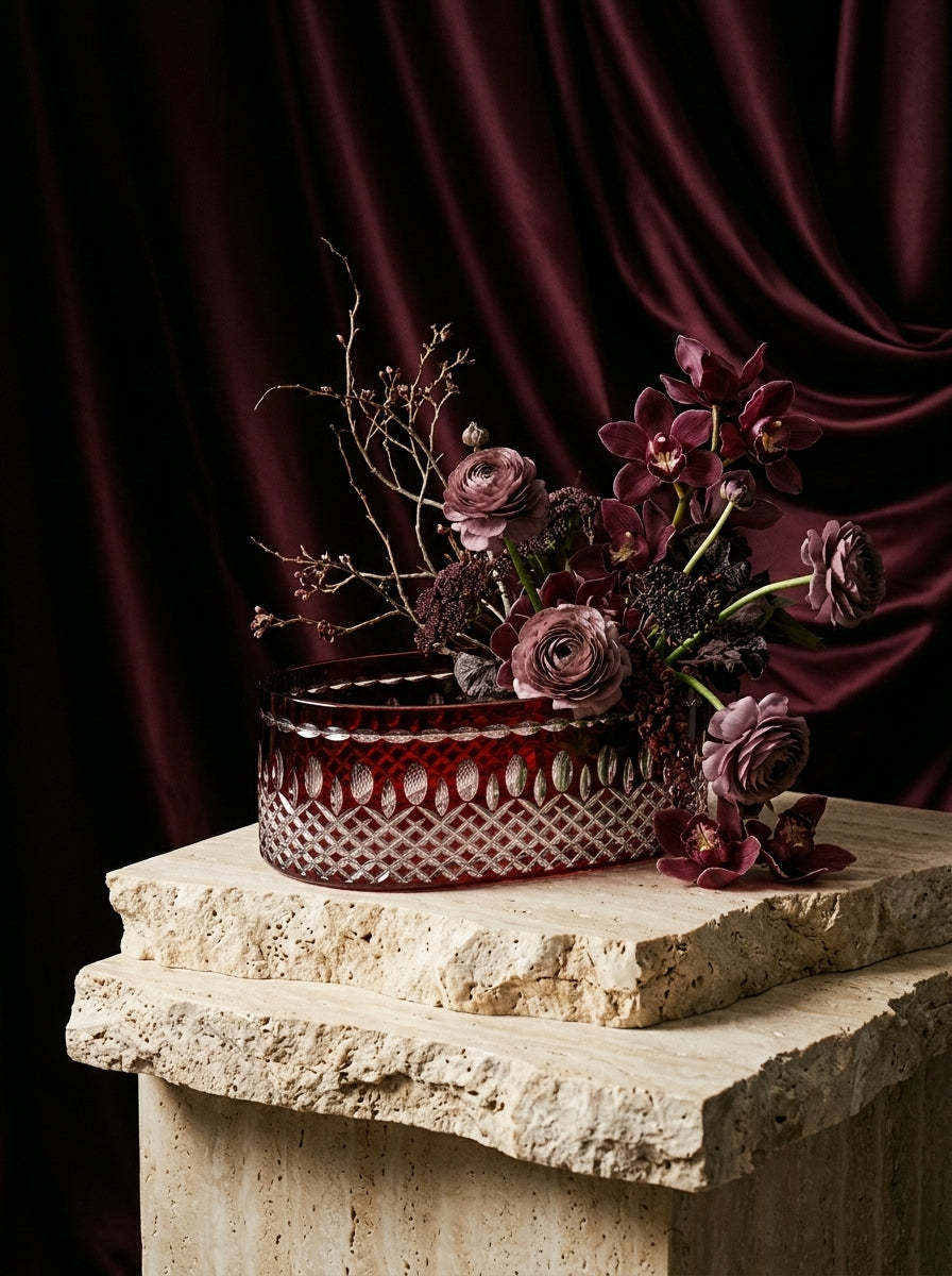Ruby Imperial Oval Kristal Sunumluk
