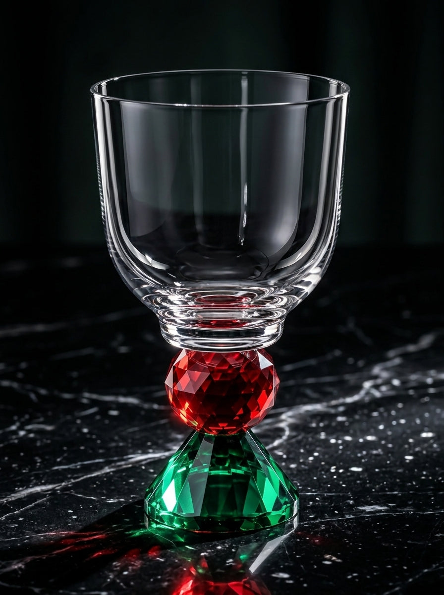 Ruby Emerald Lumi Coupe – Christmas Crystal Goblet