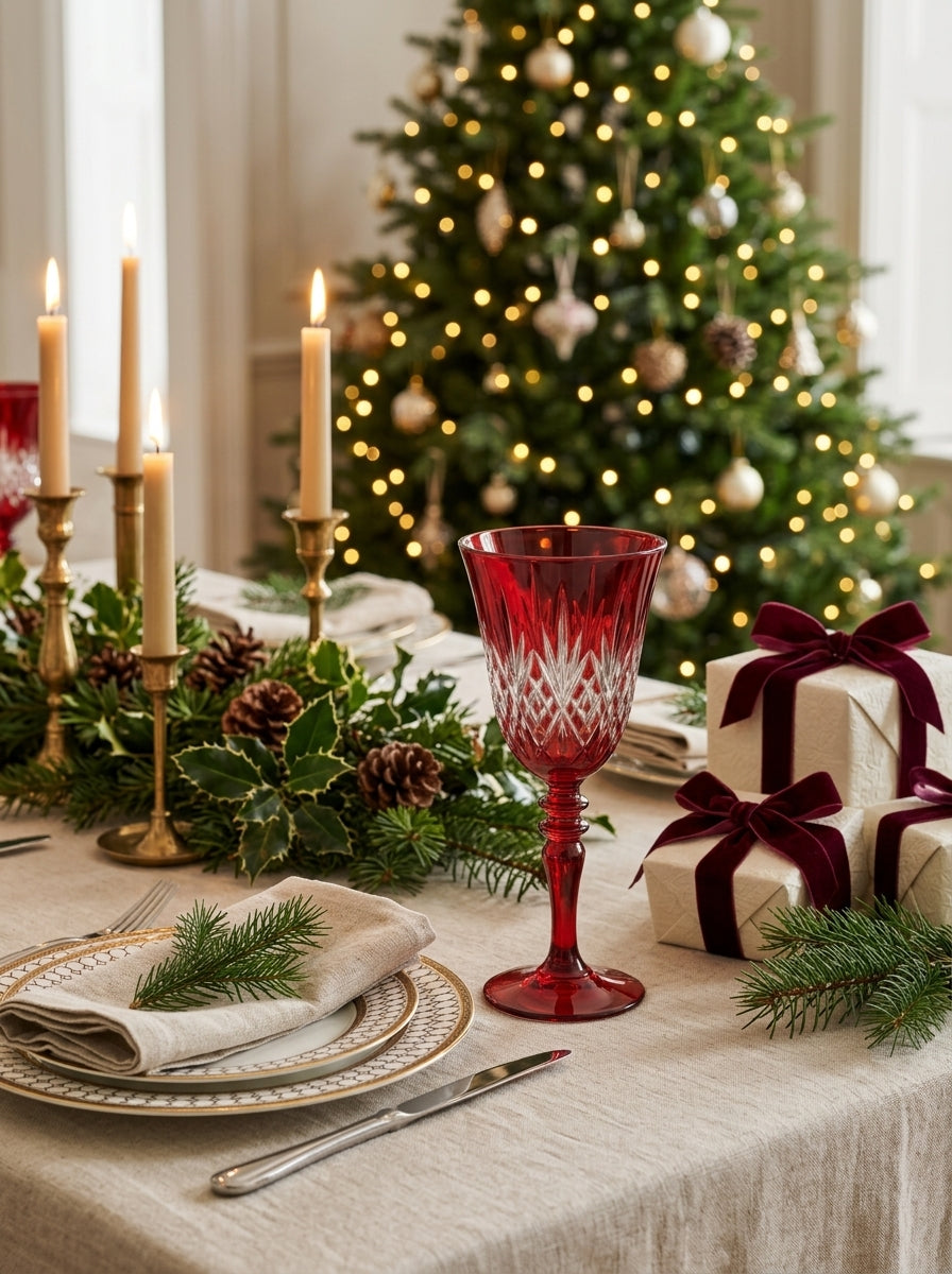 Astor Christmas Ruby Kristal Kadeh