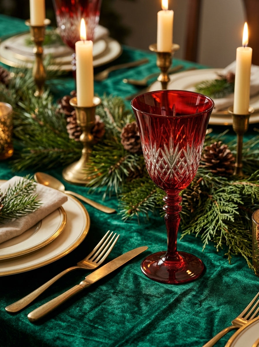 Astor Christmas Ruby Kristal Kadeh