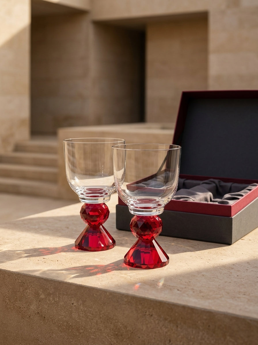 Christmas Classics – Ruby Ruby Lumi İkili Kristal Kadeh Seti