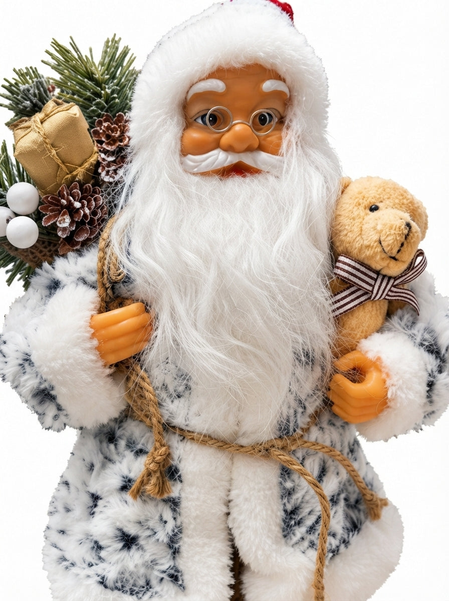 Snowy Teddy Santa Dekoratif Noel Baba - 30 CM