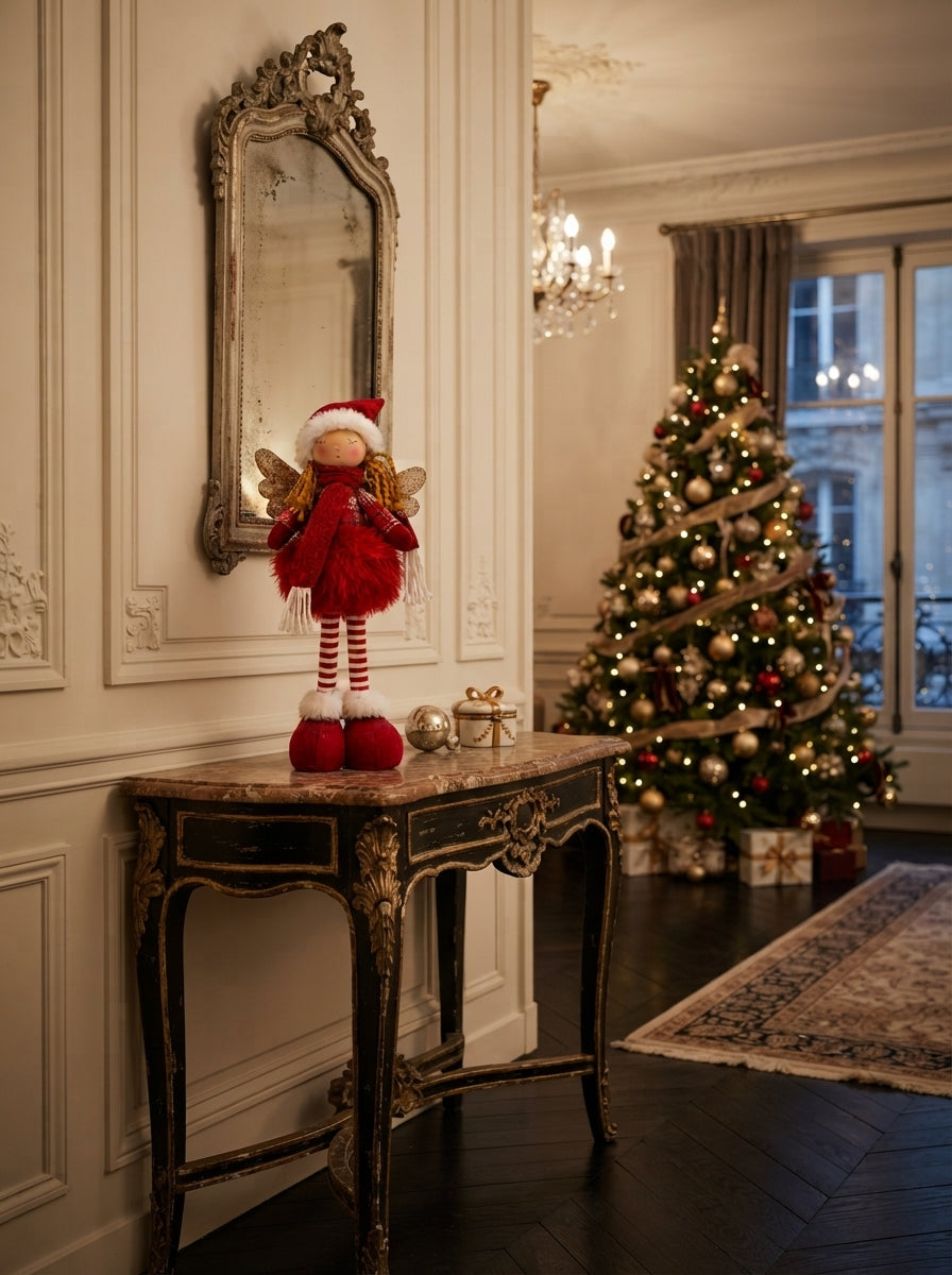 Ruby Christmas Angel Dekoratif Melek Figürü - 40 CM
