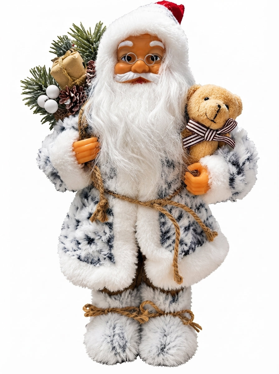 Snowy Teddy Santa Dekoratif Noel Baba - 30 CM