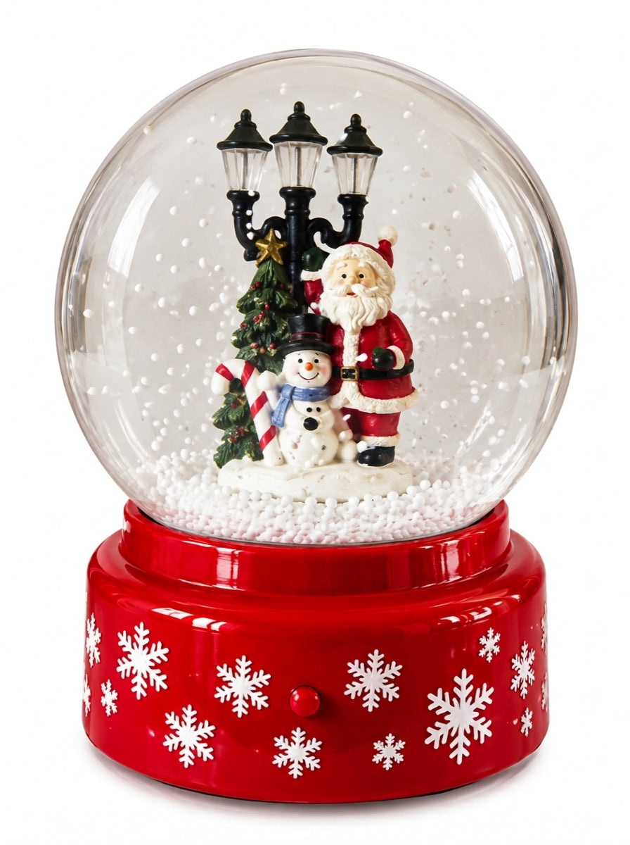 Santa's Snowy Night Müzikli LED Otomatik Kar Yağdıran Yılbaşı Kar Küresi – 18 CM
