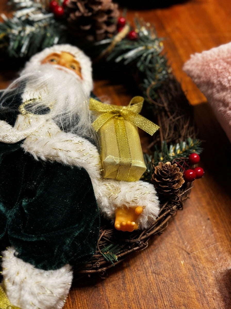Emerald Santa Dekoratif Yılbaşı Kapı Süsü - 40 CM