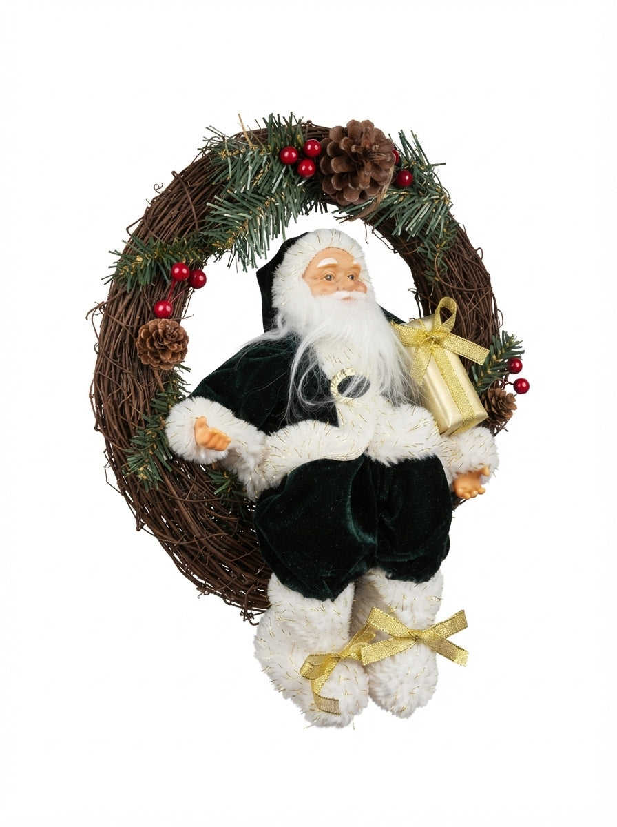 Emerald Santa Dekoratif Yılbaşı Kapı Süsü - 40 CM