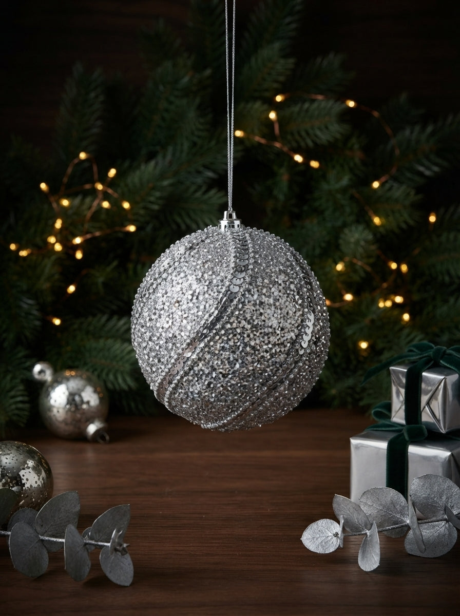 Silver Radiance Yılbaşı Ağaç Süsü - 12 CM