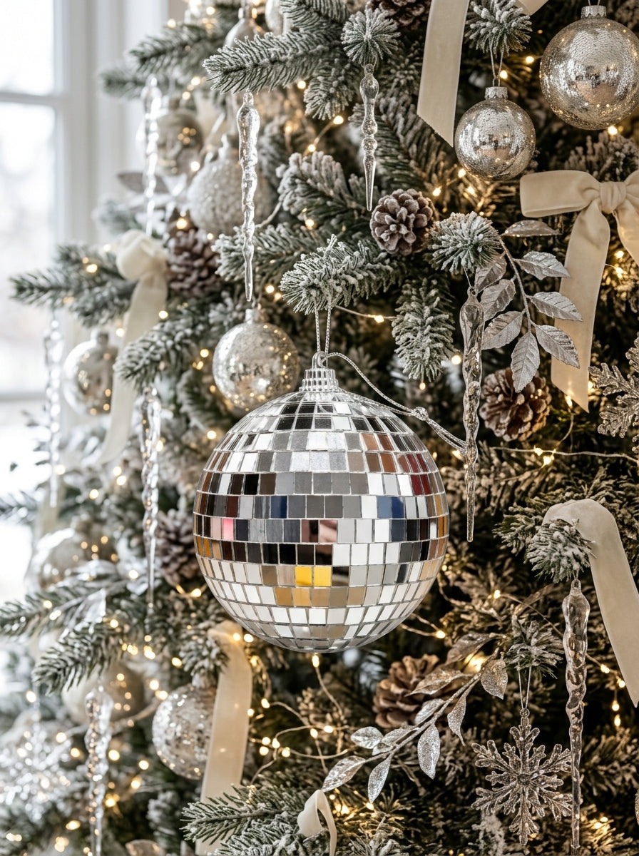 Disco Ball Aynalı Yılbaşı Ağaç Süsü - 15 CM ÇAP
