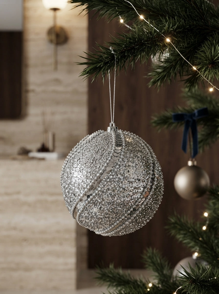 Silver Radiance Yılbaşı Ağaç Süsü - 12 CM