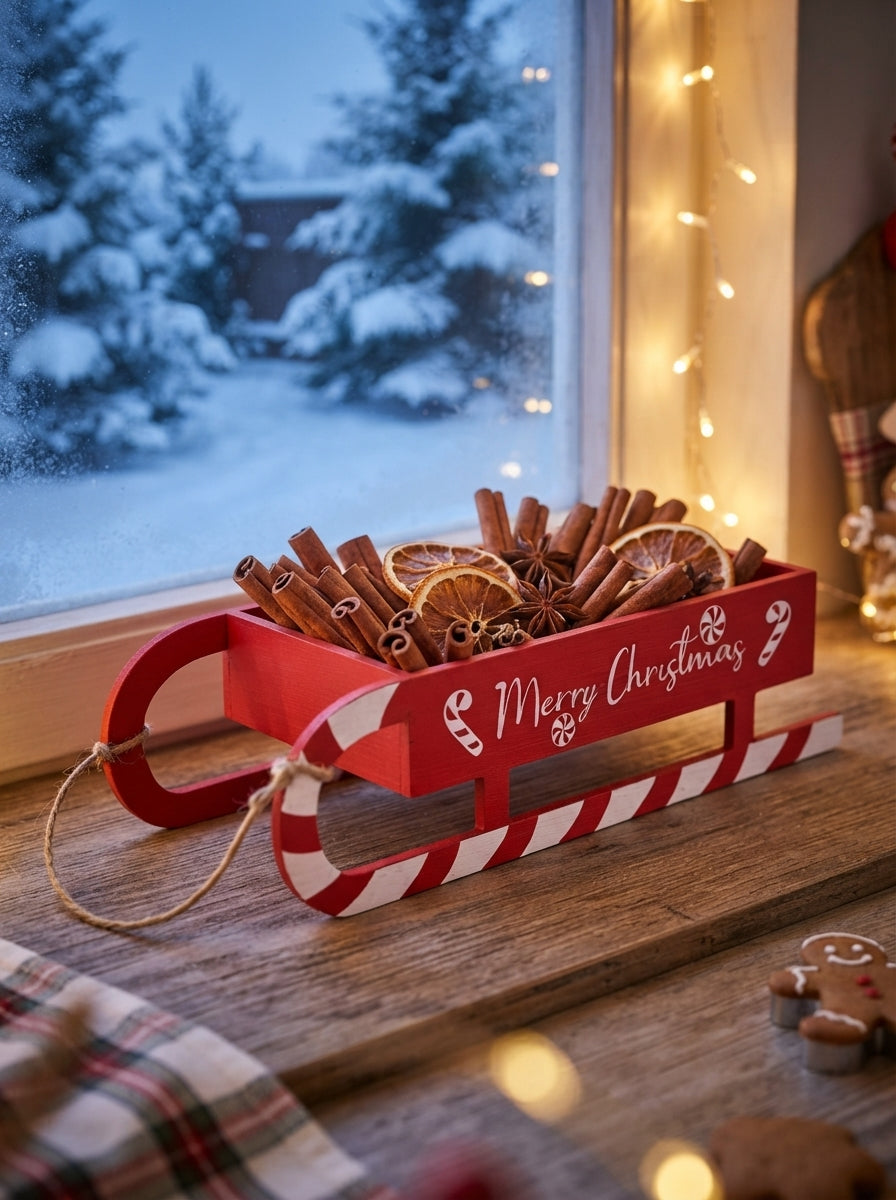 Merry Christmas Dekoratif Kızak