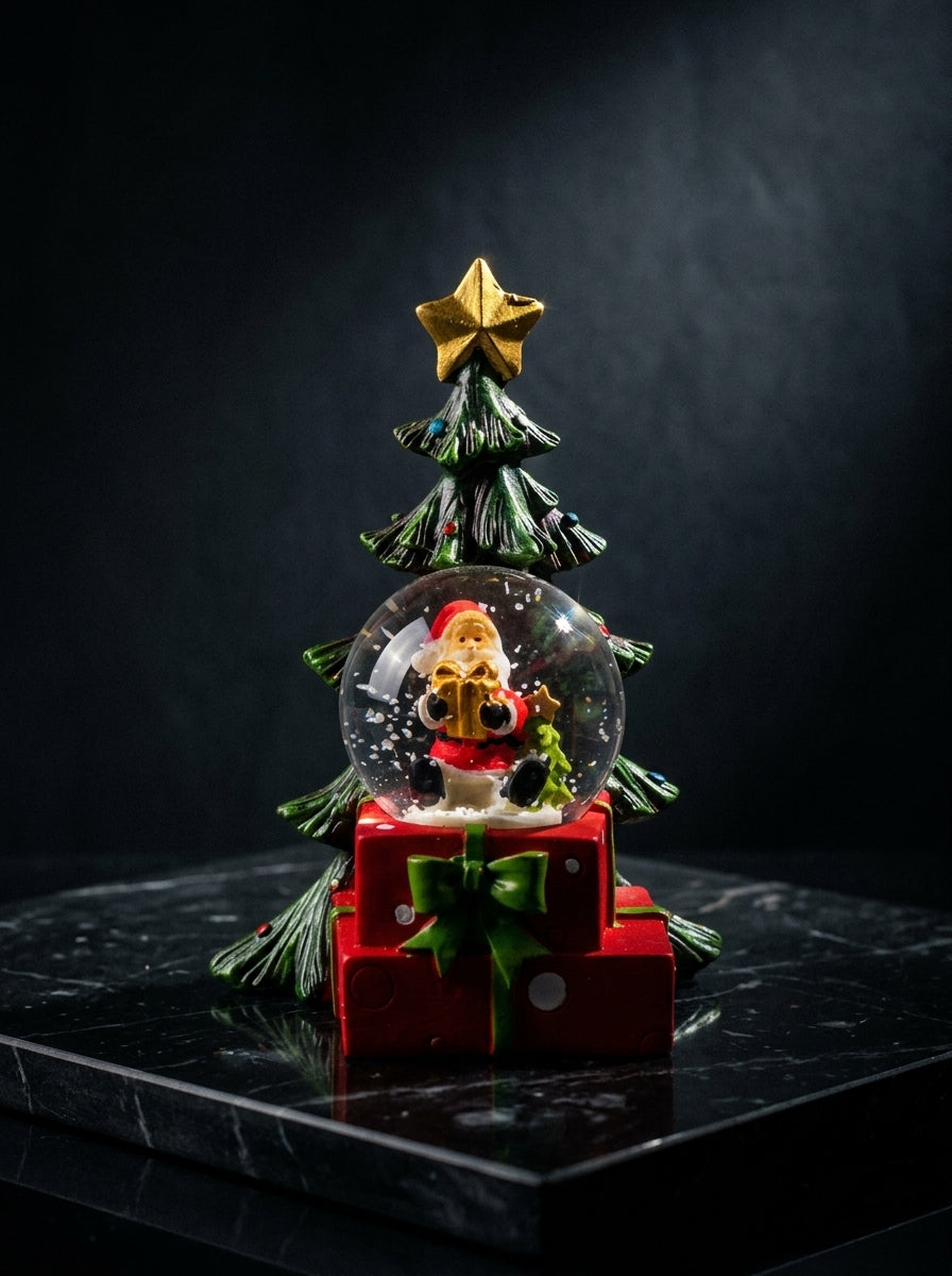 Santa's Christmas Tree Dekoratif Yılbaşı Kar Küresi – 12 CM