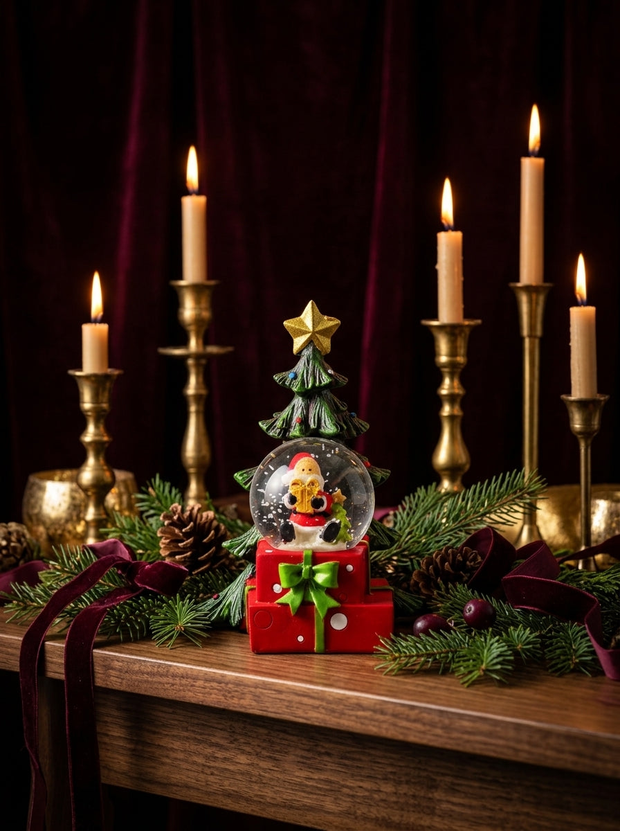 Santa's Christmas Tree Dekoratif Yılbaşı Kar Küresi – 12 CM