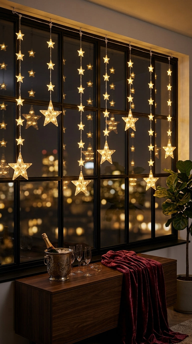 Starlight 120 LED Yıldızlı Perde Yılbaşı Işığı